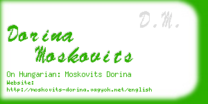 dorina moskovits business card
